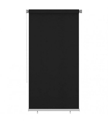 vidaXL Outdoor Roller Blind 125(W)x230(H) cm Black — Size: 120 x 230 cm