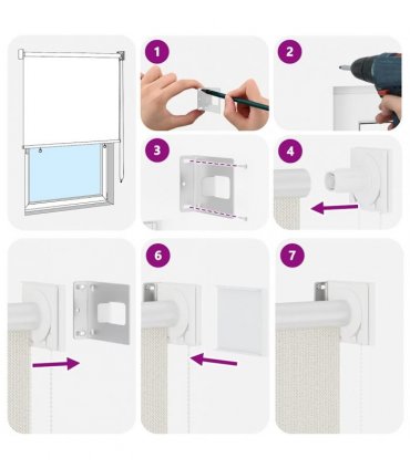 vidaXL Outdoor Roller Blind 185(W)x230(H) cm Cream — Size: 180 x 230 cm