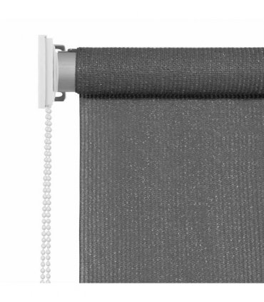 vidaXL Outdoor Roller Blind 185(W)x230(H) cm Anthracite — Size: 180 x 230 cm