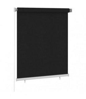 vidaXL Outdoor Roller Blind 125(W)x140(H) cm Black — Size: 120 x 140 cm