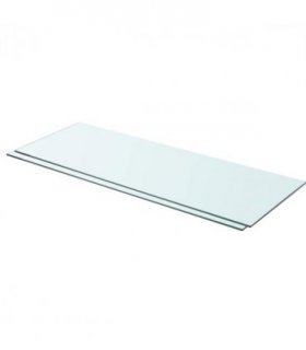 vidaXL Shelves 2 pcs Panel Glass Clear 80x30 cm — Size: 80 x 30 cm