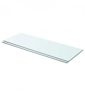 vidaXL Shelves 2 pcs Panel Glass Clear 70x25 cm — Size: 70 x 25 cm