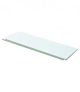 vidaXL Shelves 2 pcs Panel Glass Clear 60x15 cm — Size: 60 x 15 cm