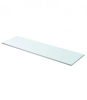 vidaXL Shelf Panel Glass Clear 90x25 cm — Size: 90 x 25 cm