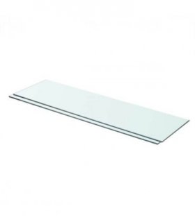 vidaXL Shelves 2 pcs Panel Glass Clear 70x20 cm — Size: 70 x 20 cm