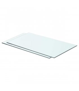 vidaXL Shelves 2 pcs Panel Glass Clear 60x30 cm — Size: 60 x 30 cm
