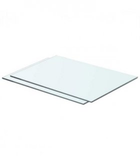 vidaXL Shelves 2 pcs Panel Glass Clear 50x30 cm — Size: 50 x 30 cm
