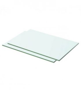 vidaXL Shelves 2 pcs Panel Glass Clear 50x25 cm — Size: 50 x 25 cm