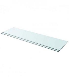 vidaXL Shelves 2 pcs Panel Glass Clear 110x30 cm — Size: 110 x 30 cm
