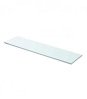 vidaXL Shelf Panel Glass Clear 80x20 cm — Size: 80 x 20 cm