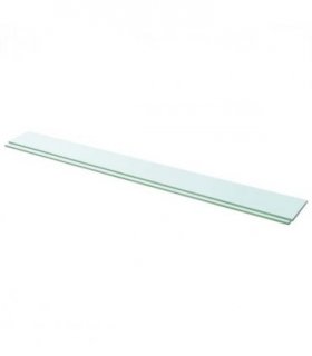 vidaXL Shelves 2 pcs Panel Glass Clear 110x12 cm — Size: 110 x 12 cm
