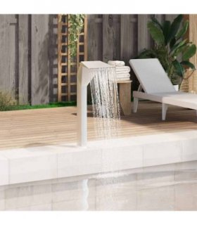 vidaXL Pool Fountain Stainless Steel 50x30x90 cm Silver — Size: 50 x 30 x 90 cm, Model: without led