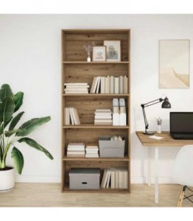 vidaXL Book Cabinet Artisian Oak 80x30x189 cm Engineered Wood