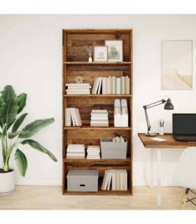 vidaXL Book Cabinet Old Wood 80x30x189 cm Engineered Wood