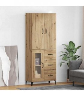 vidaXL Highboard Artisan Oak 69.5 x 34 x 180 cm Engineered Wood — V0671957840