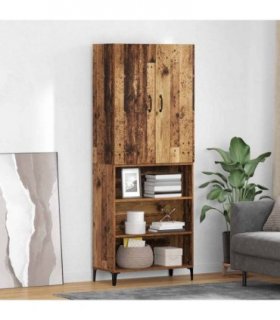 vidaXL Highboard Old Wood 69.5 x 34 x 180 cm Engineered Wood — V0671957842