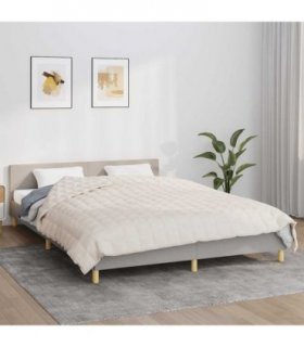 vidaXL Weighted Blanket Light Cream 200x200 cm 13 kg Fabric — Size: 200 x 200 cm