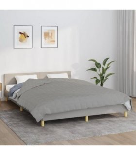 vidaXL Weighted Blanket Grey 200x230 cm 9 kg Fabric — Size: 200 x 230 cm