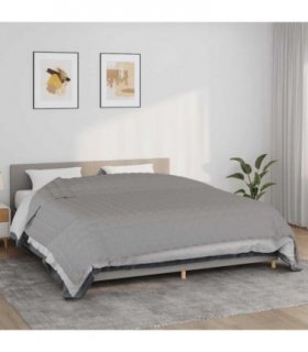 vidaXL Weighted Blanket Grey 235x290 cm 11 kg Fabric — Size: 235 x 290 cm
