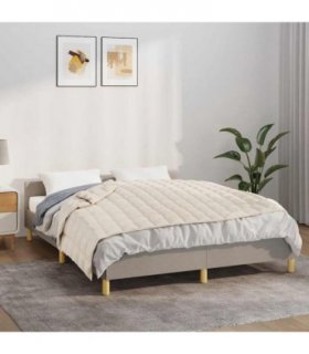 vidaXL Weighted Blanket Light Cream 120x180 cm 9 kg Fabric — Size: 120 x 180 cm