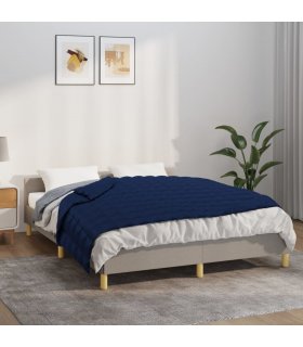 vidaXL Weighted Blanket Blue 122x183 cm 9 kg Fabric — Size: 122 x 183 cm