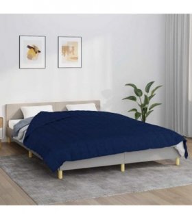 vidaXL Weighted Blanket Blue 220x240 cm King 11 kg Fabric — Size: 220 x 240 cm