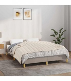 vidaXL Weighted Blanket Light Cream 150x200 cm 11 kg Fabric — Size: 150 x 200 cm