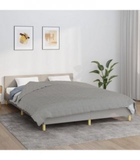 vidaXL Weighted Blanket Grey 220x230 cm King 11 kg Fabric — Size: 220 x 230 cm