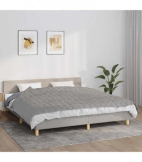 vidaXL Weighted Blanket Grey 155x220 cm 11 kg Fabric — Size: 155 x 220 cm