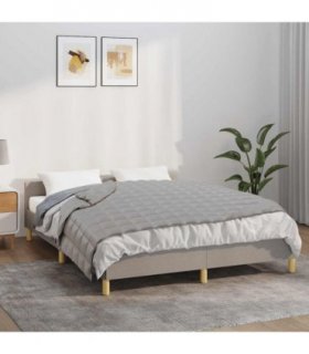 vidaXL Weighted Blanket Grey 138x200 cm Single 10 kg Fabric — Size: 138 x 200 cm