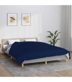 vidaXL Weighted Blanket Blue 200x225 cm 13 kg Fabric — Size: 200 x 225 cm