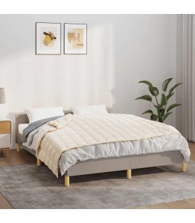 vidaXL Weighted Blanket Light Cream 138x200 cm Single 6 kg Fabric — Size: 138 x 200 cm — V0671958797