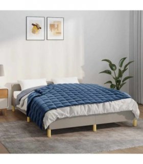 vidaXL Weighted Blanket Blue 150x200 cm 11 kg Fabric — Size: 150 x 200 cm — V0671958832