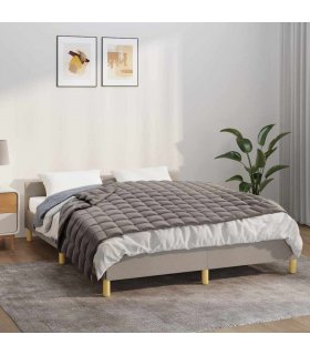 vidaXL Weighted Blanket Grey 120x180 cm 9 kg Fabric — Size: 120 x 180 cm — V0671958837