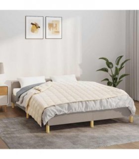 vidaXL Weighted Blanket Light Cream 150x200 cm 7 kg Fabric — Size: 150 x 200 cm — V0671958851