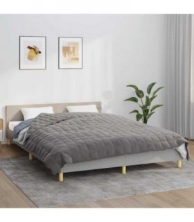 vidaXL Weighted Blanket Grey 200x225 cm 13 kg Fabric — Size: 200 x 225 cm — V0671958855