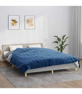vidaXL Weighted Blanket Blue 200x225 cm 13 kg Fabric — Size: 200 x 225 cm — V0671958860