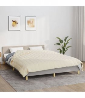vidaXL Weighted Blanket Light Cream 200x230 cm 13 kg Fabric — Size: 200 x 230 cm — V0671958862