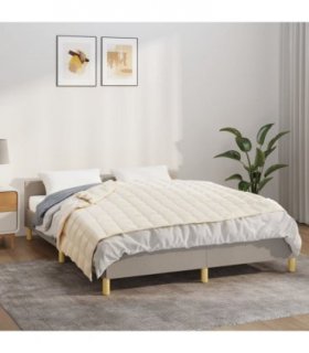 vidaXL Weighted Blanket Light Cream 140x200 cm Single 6 kg Fabric — Size: 140 x 200 cm — V0671958863