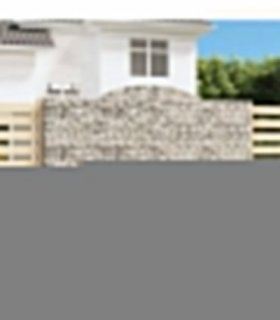 vidaXL Arched Gabion Basket 300x50x220/240 cm Galvanised Iron — Size: 300 x 50 x 220/240 cm