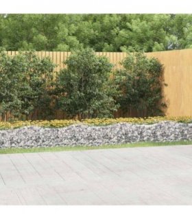 vidaXL Arched Gabion Raised Bed 800x50x50 cm Galvanised Iron — Size: 800 x 50 x 50 cm