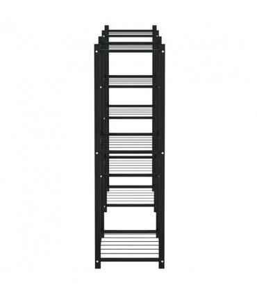 vidaXL Flower Stand 83x25x80 cm Black Iron — Model: without wheel