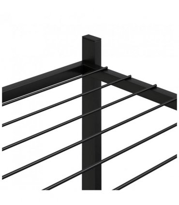vidaXL Flower Stand 83x25x80 cm Black Iron — Model: without wheel