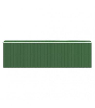 vidaXL Garden Shed Green 192x606x223 cm Galvanised Steel — Size: 192 x 606 x 223 cm