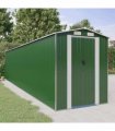 vidaXL Garden Shed Green 192x855x223 cm Galvanised Steel — Size: 192 x 855 x 223 cm