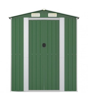vidaXL Garden Shed Green 192x855x223 cm Galvanised Steel — Size: 192 x 855 x 223 cm