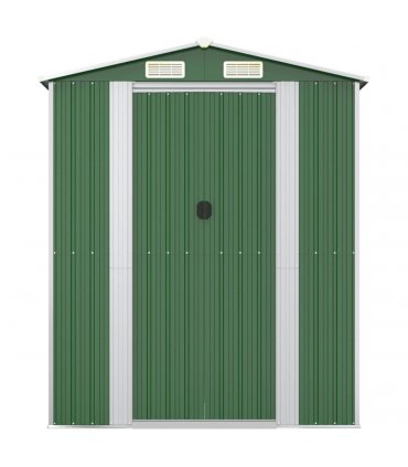 vidaXL Garden Shed Green 192x772x223 cm Galvanised Steel — Size: 192 x 772 x 223 cm