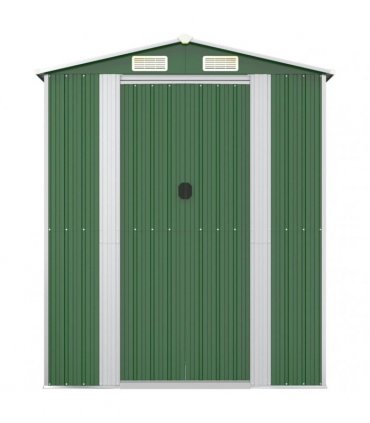 vidaXL Garden Shed Green 192x191x223 cm Galvanised Steel — Size: 192 x 191 x 223 cm