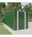 vidaXL Garden Shed Green 192x523x223 cm Galvanised Steel — Size: 192 x 523 x 223 cm