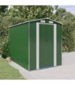 vidaXL Garden Shed Green 192x274x223 cm Galvanised Steel — Size: 192 x 274 x 223 cm